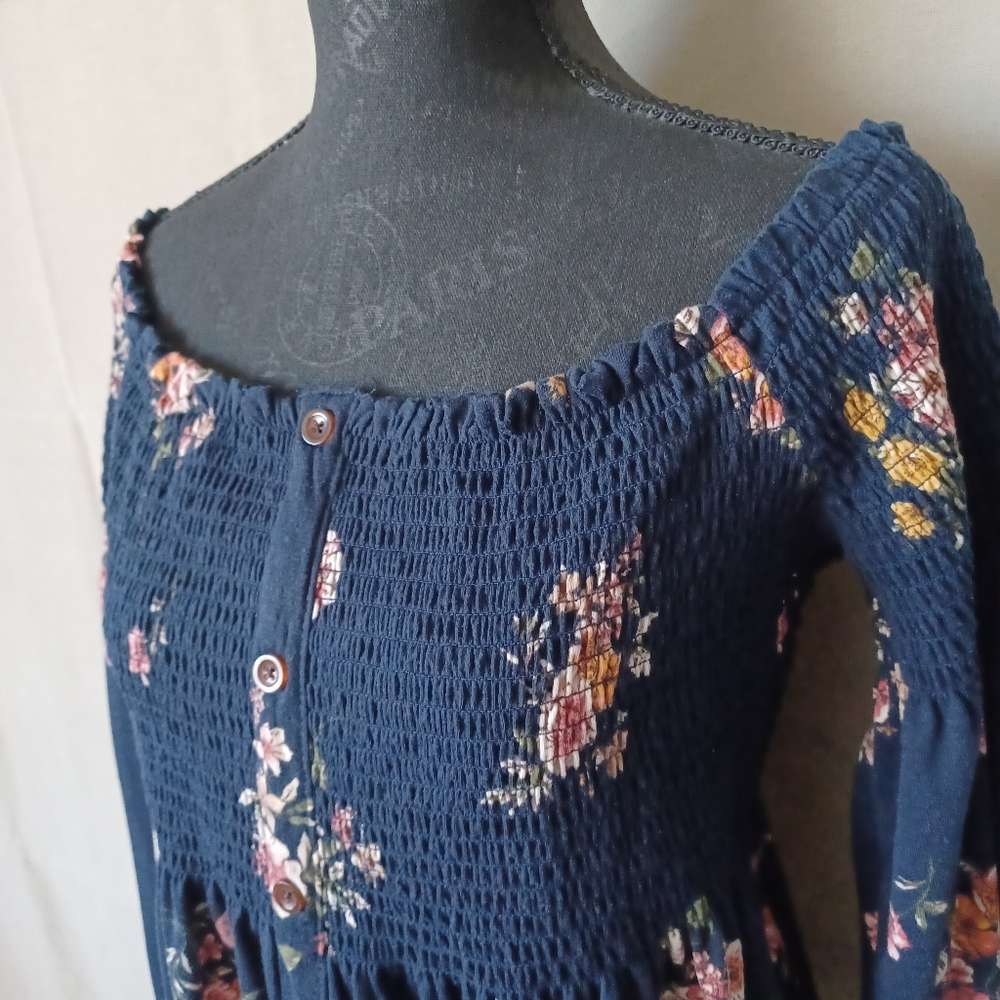 Xhilaration Smoked Floral Top - Picture 2 of 7